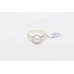Stamped 925 Sterling Silver Women's Ring Pearl Gemstone Size 12 P - 16